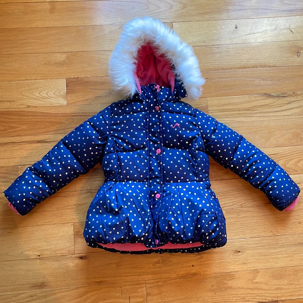 Vertical 9 Girls Hooded Puffer Coat Size 6X